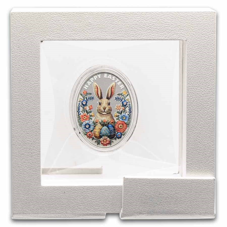 2026 Niue Silver Easter Egg: Happy Easter (with Box & COA)