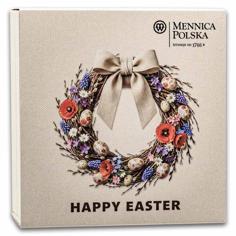 2026 Niue Silver Easter Egg: Happy Easter (with Box & COA)