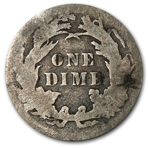 1889 Liberty Seated Dime VG