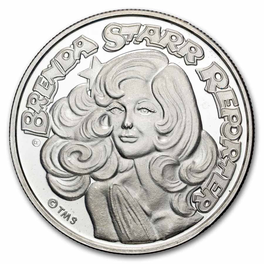 1 oz Silver Round - Cartoon Celebrities (Brenda Starr Reporter)