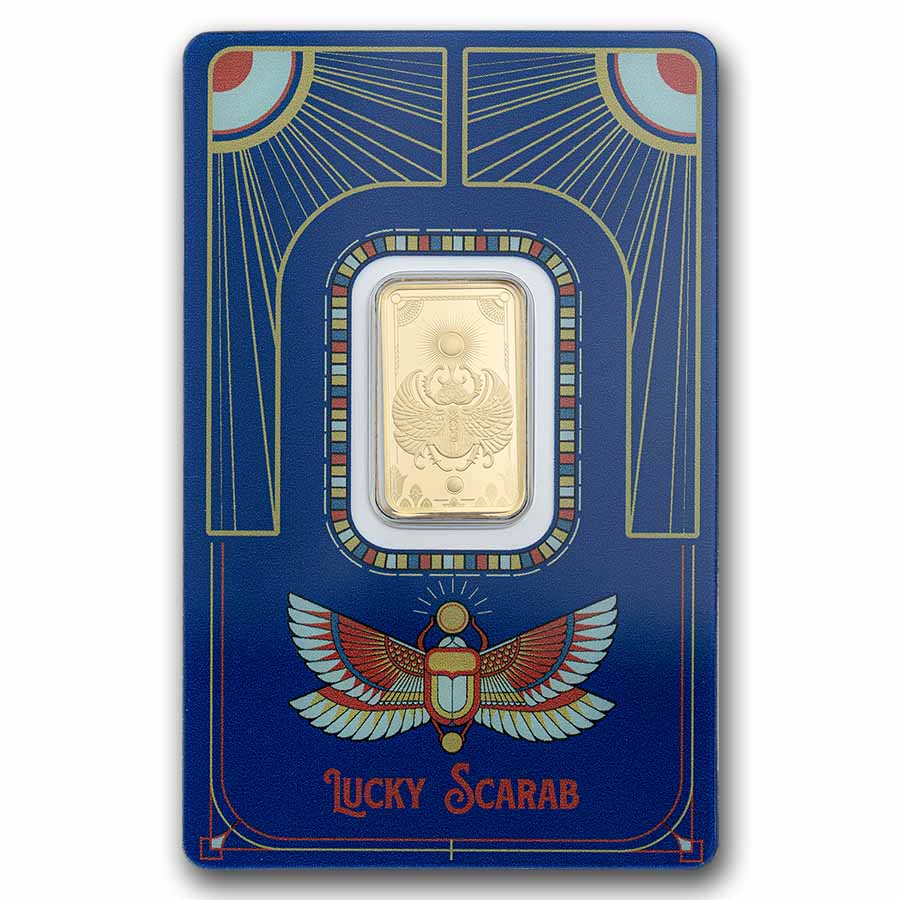 5 gram Gold Bar - PAMP Suisse (Lucky Scarab)