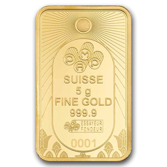 5 gram Gold Bar - PAMP Suisse (Lucky Scarab)