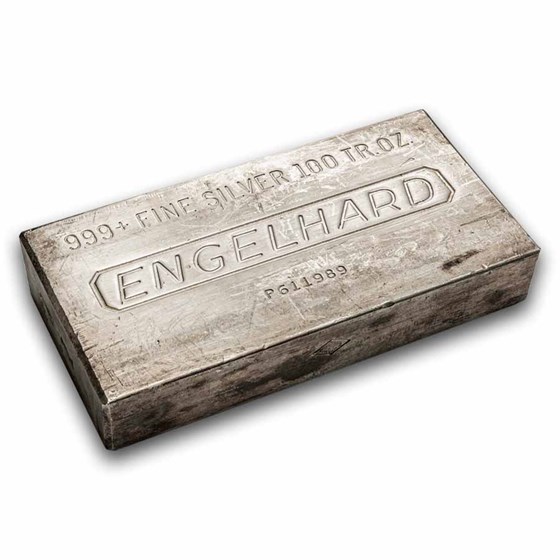 100 oz Silver Bar - Engelhard (Struck, CSRCO Stamp)