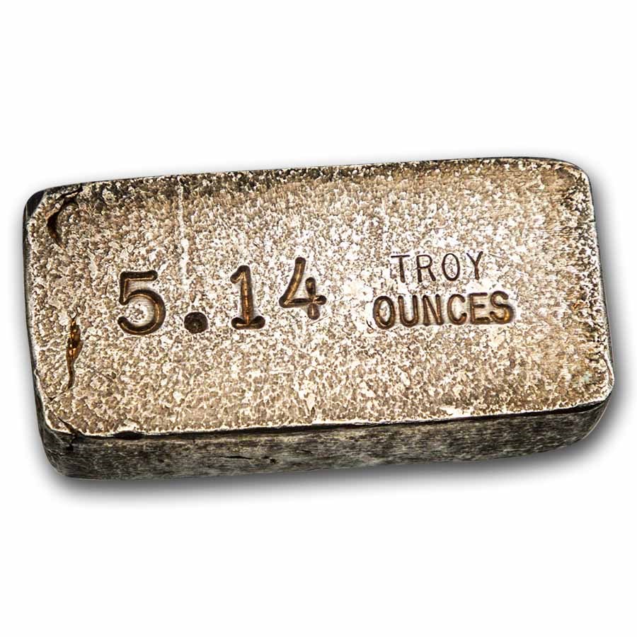 5.14 oz Silver Bar - 1st American (Lot 1151)