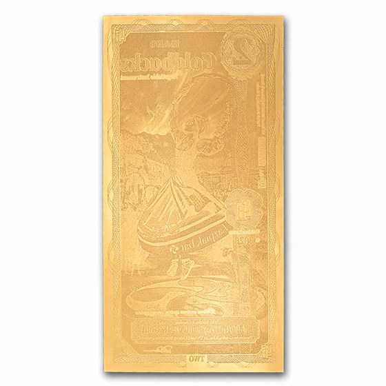 2 Idaho Goldback - Aurum Gold Foil Note (24k)