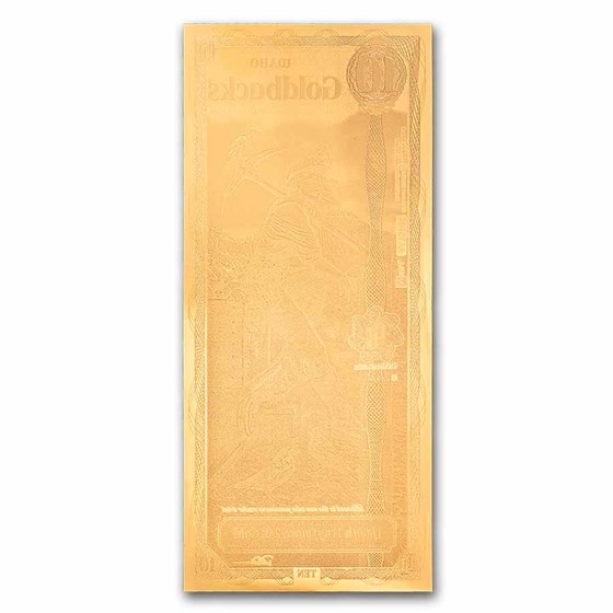 10 Idaho Goldback - Aurum Gold Foil Note (24k)