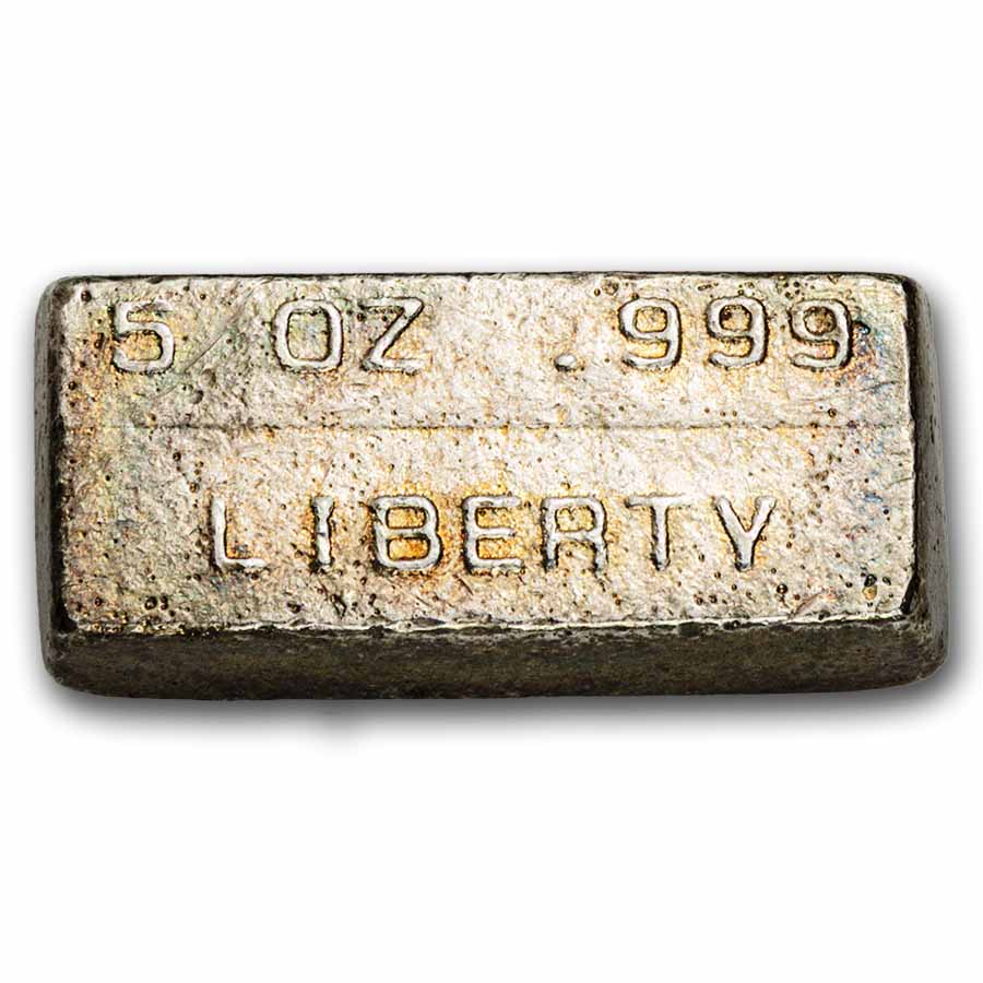 5 oz Silver Bar - Liberty (Kit Kat Style)