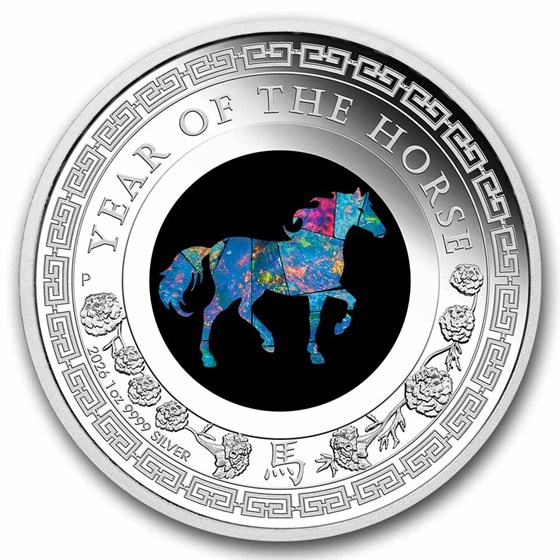 2026 Australia 1 oz Silver Opal Lunar Horse PR-70 PCGS Red Label