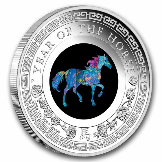 2026 Australia 1 oz Silver Opal Lunar Horse PR-70 PCGS Red Label