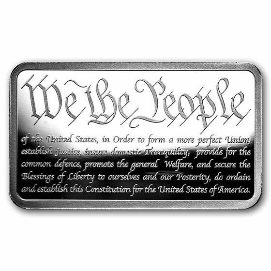 10 oz Silver Bar - American Constitution
