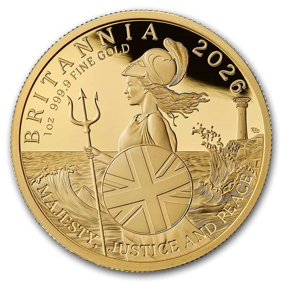2026 Great Britain 1 oz Gold Britannia Proof (w/Box &amp; COA)