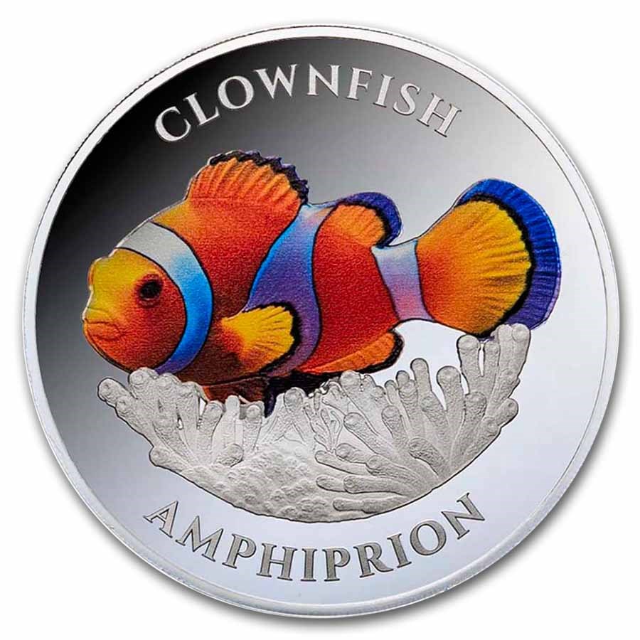 2026 Pitcairn Islands 5 oz Silver Proof Marine Life: Clownfish