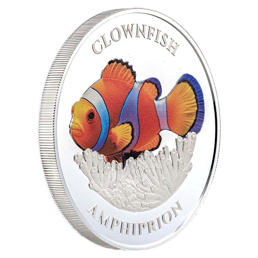 2026 Pitcairn Islands 5 oz Silver Proof Marine Life: Clownfish