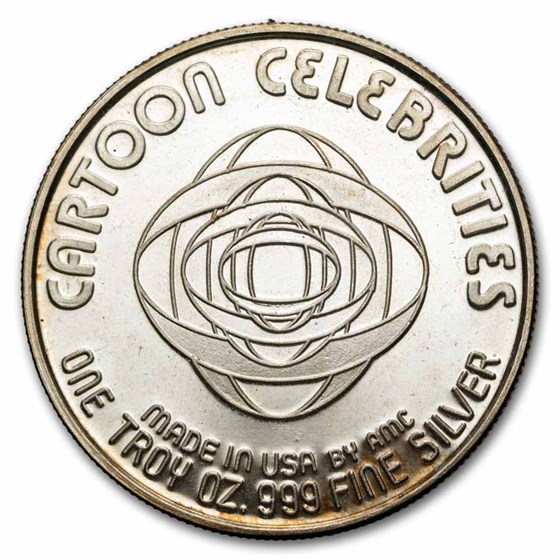1 oz Silver Round - Cartoon Celebrities (Dick Tracy)