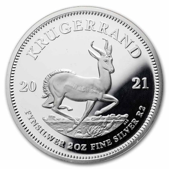 2021 South Africa 2 oz Silver Krugerrand PF-70 NGC (FR)