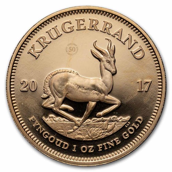 1967- 2017 S. Africa 3-Coin Krugerrand 50th Ann. Proof Set-No Box