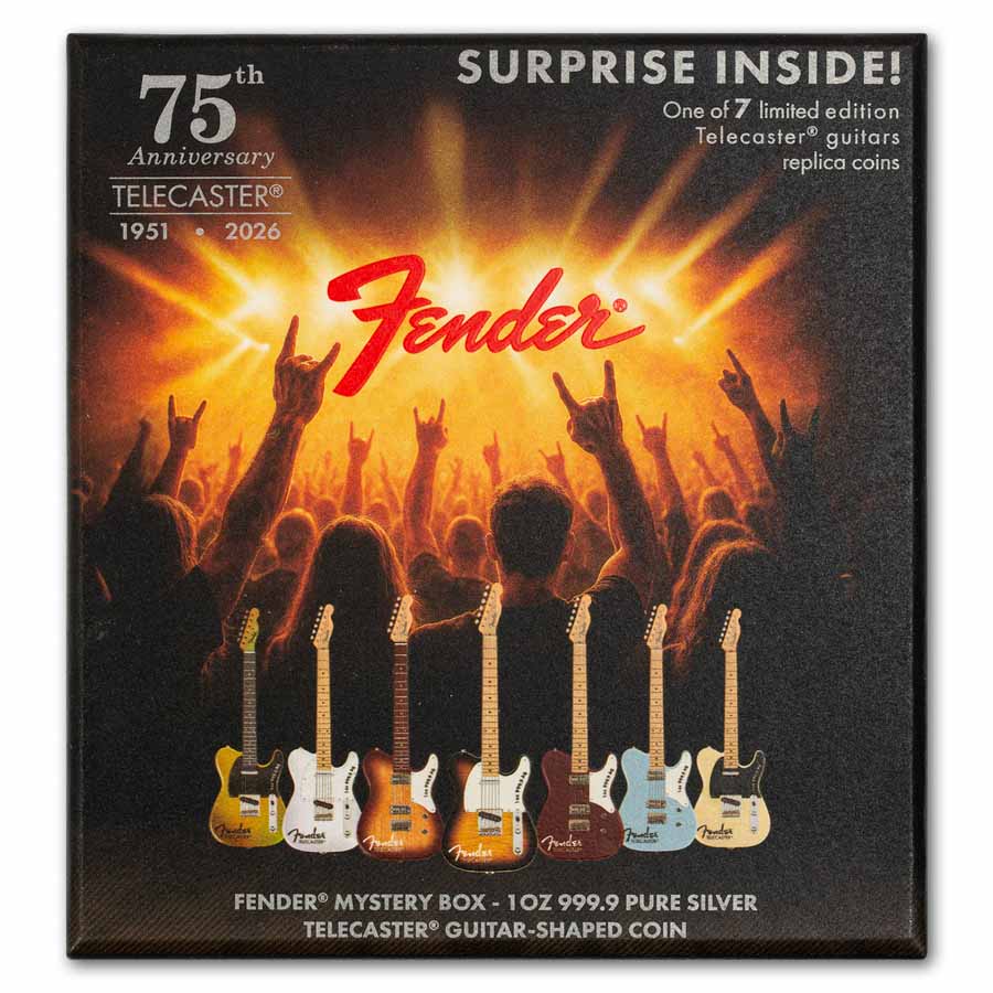 2026 1 oz Silver Fender® Telecaster 75th Anniversary Blind Box