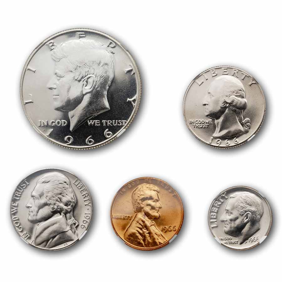 1966 SMS MS-67 NGC (5 Coin Set)