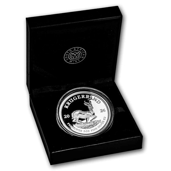2026 South Africa 2 oz Silver Krugerrand Proof (w/ Box &amp; COA)