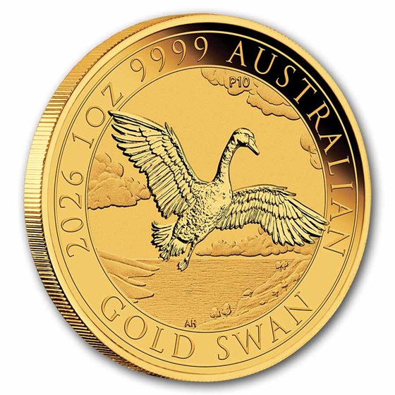 2026 Australia 1 oz Gold 10th Anniversary Swan BU