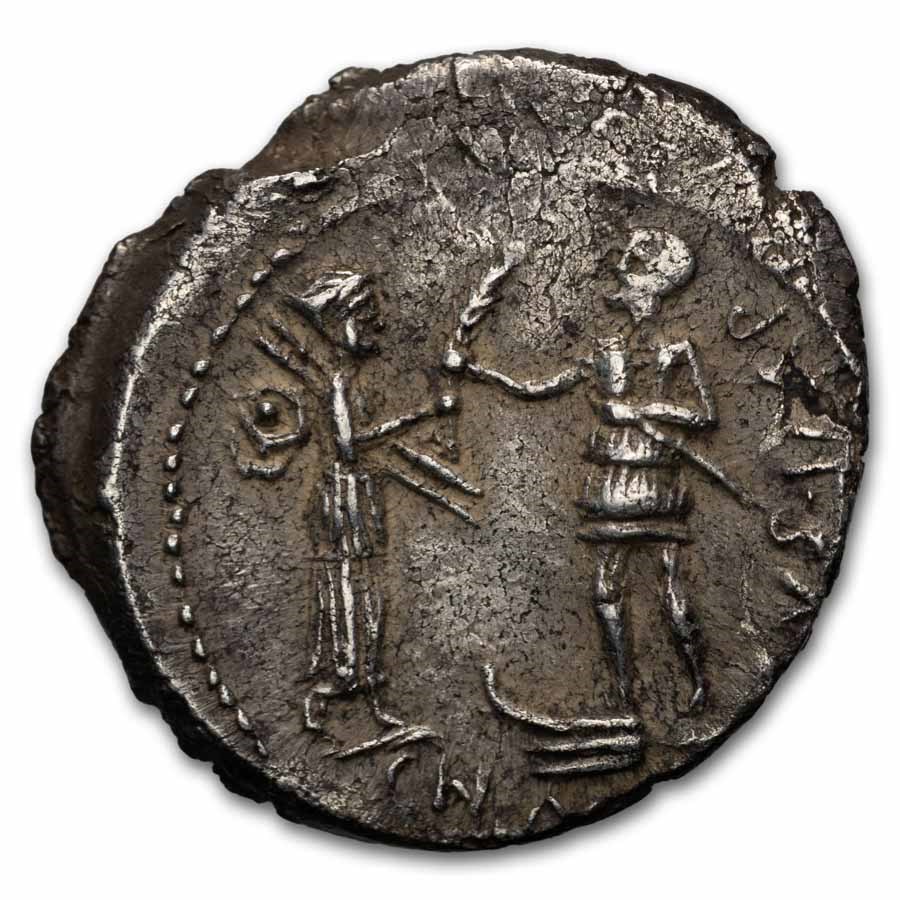 Roman Imperatorial AR Denarius Pompey Jr 45 BC XF (Cr-469/1e)