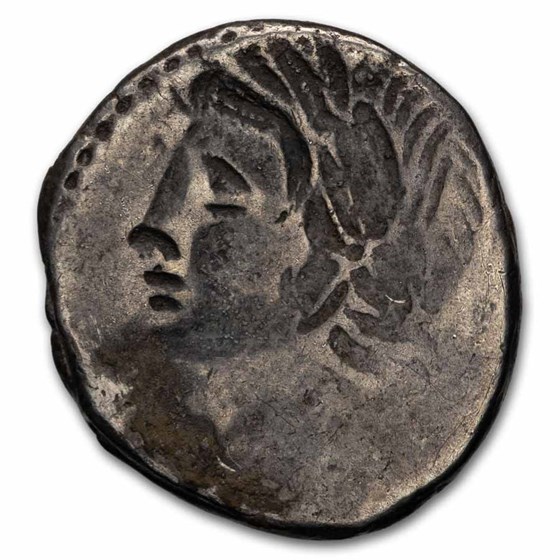 Roman Republic AR Denarius Pansa 90 BC VF (Cr 342/5b, Brockage)