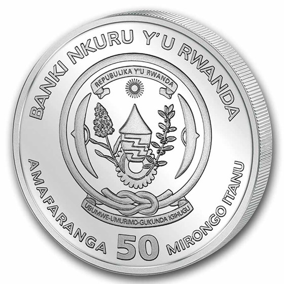 2026 Rwanda 1 oz Silver Lunar Year of the Horse Rose Gilded Proof
