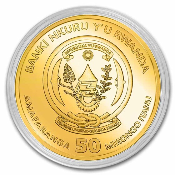 2026 Rwanda 1 oz Silver Lunar Year of the Horse Gilded Proof