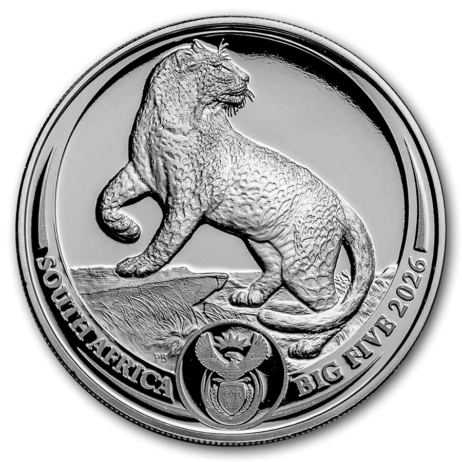 2026 South Africa 2-Coin Silver Big Five Leopard Proof Set