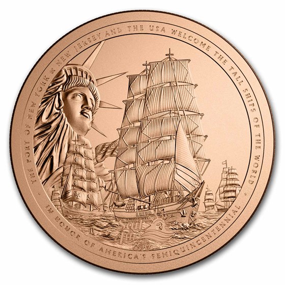 2026 Sail4th 250 1 oz Copper Round (in TEP)