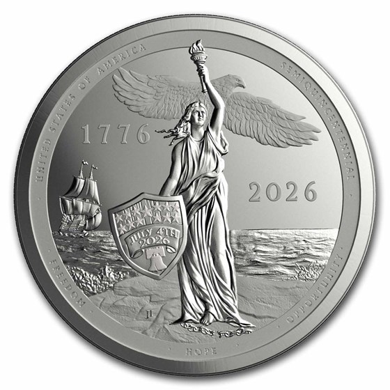 2026 Sail4th 250 1 oz Silver Proof Round (w/Box &amp; COA)