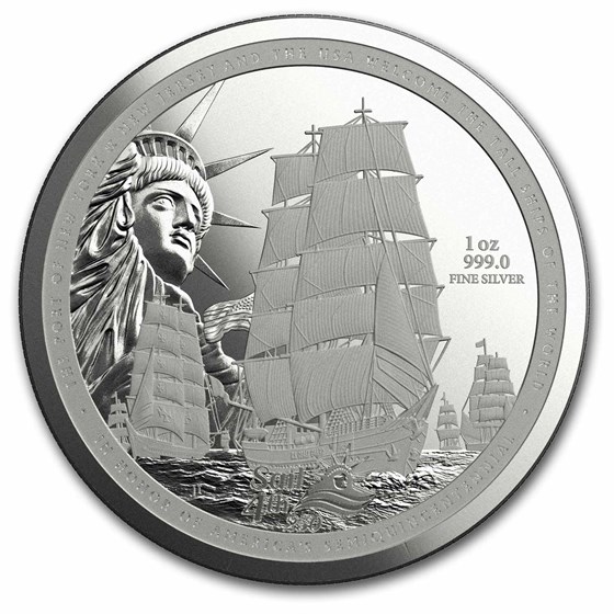 2026 Sail4th 250 1 oz Silver Proof Round (w/Box &amp; COA)