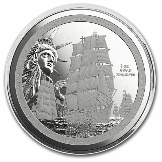 2026 Sail4th 250 1 oz Silver Proof Round (w/Box &amp; COA)