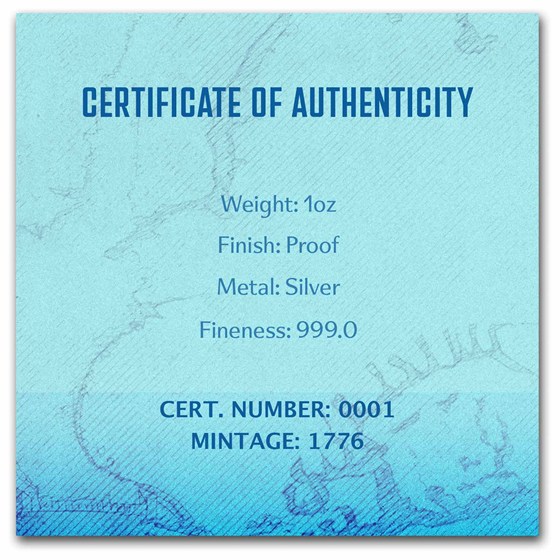 2026 Sail4th 250 1 oz Silver Proof Round (w/Box &amp; COA)