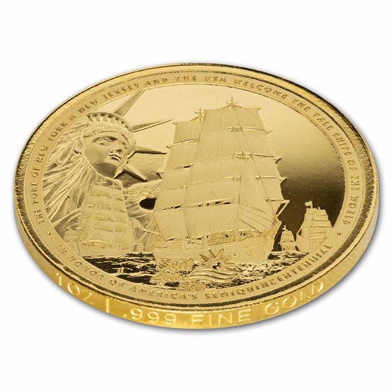 2026 Sail4th 250 1 oz Gold Proof Round (w/Tin &amp; COA)