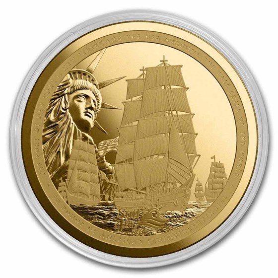 2026 Sail4th 250 1 oz Gold Proof Round (w/Tin &amp; COA)