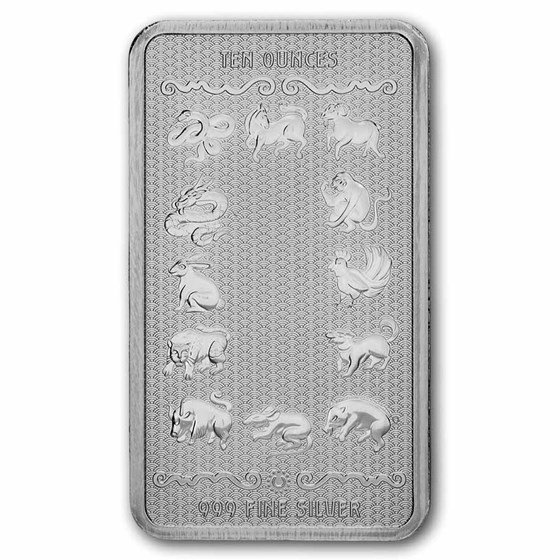 10 oz Silver Bar - 2027 APMEX Year of the Goat (Series 2)