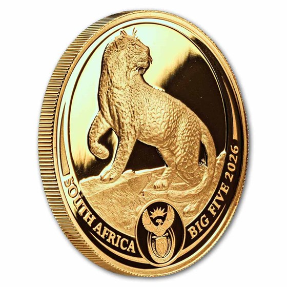 2026 South Africa 1 oz Proof Gold Big Five Leopard (w/ Box &amp; COA)
