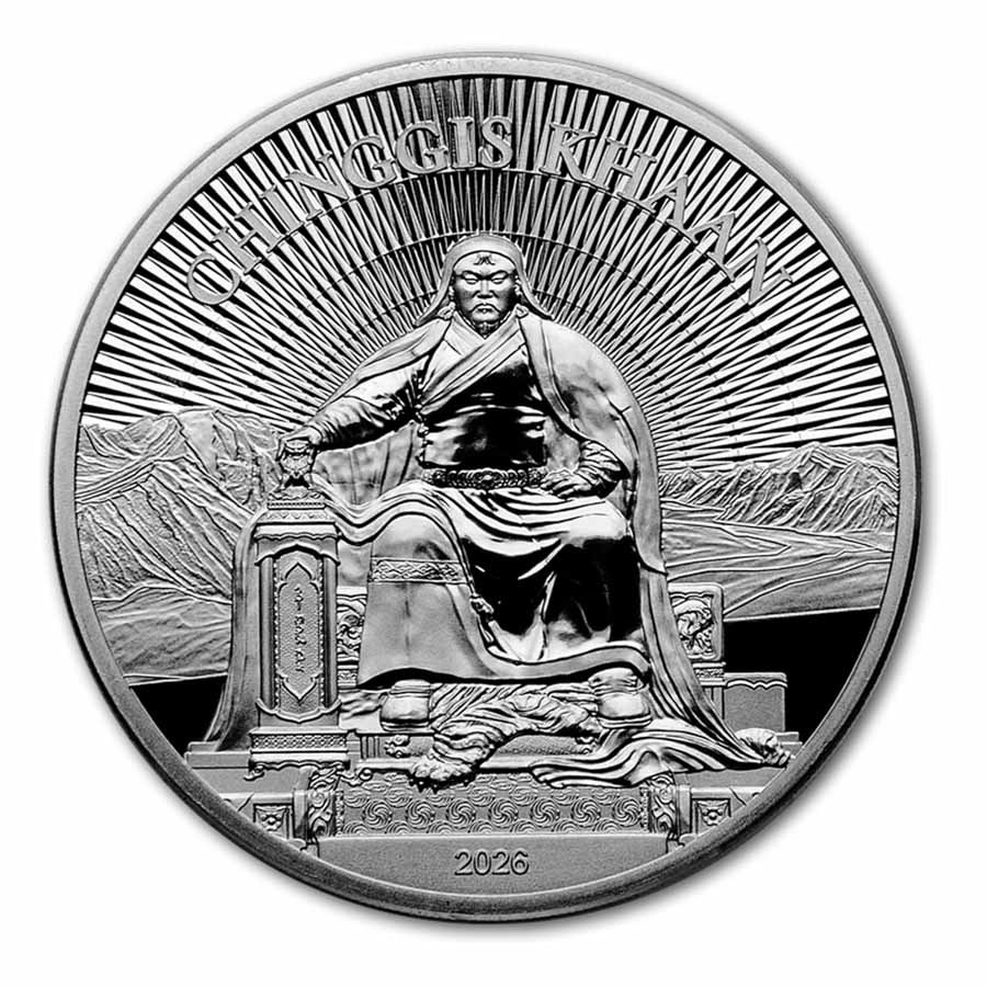 2026 Mongolia 1 oz Silver Chinggis Khaan Proof (w/ Box & COA)