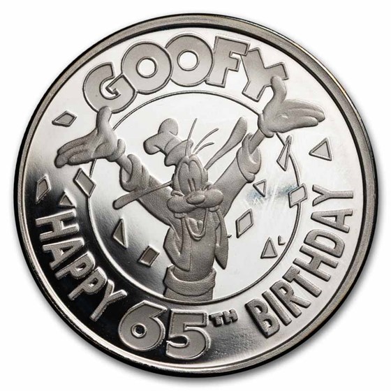 1 oz Silver Round - 1997 Disney Goofy 65th Birthday