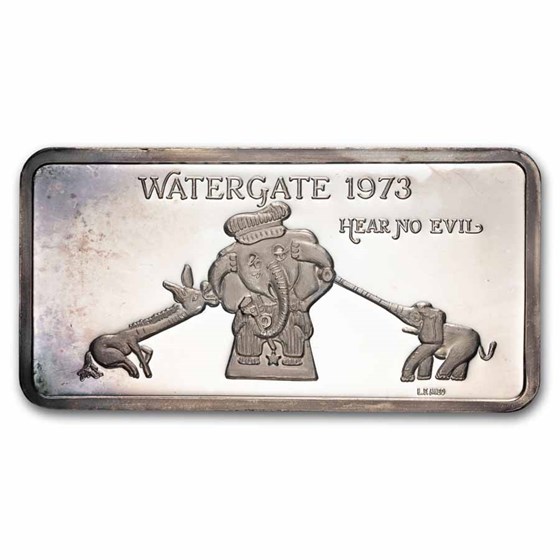 1 oz Silver Bar - Vintage Watergate 3-Bar Elephant Set