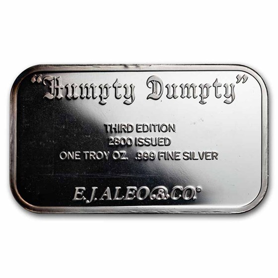 1 oz Silver Bar - Vintage Political Humpty Dumpty 3-Bar Set