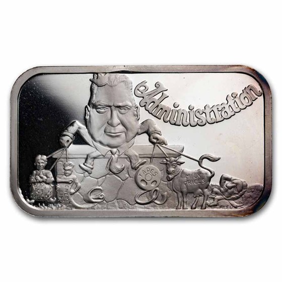 1 oz Silver Bar - Vintage Political Humpty Dumpty 3-Bar Set