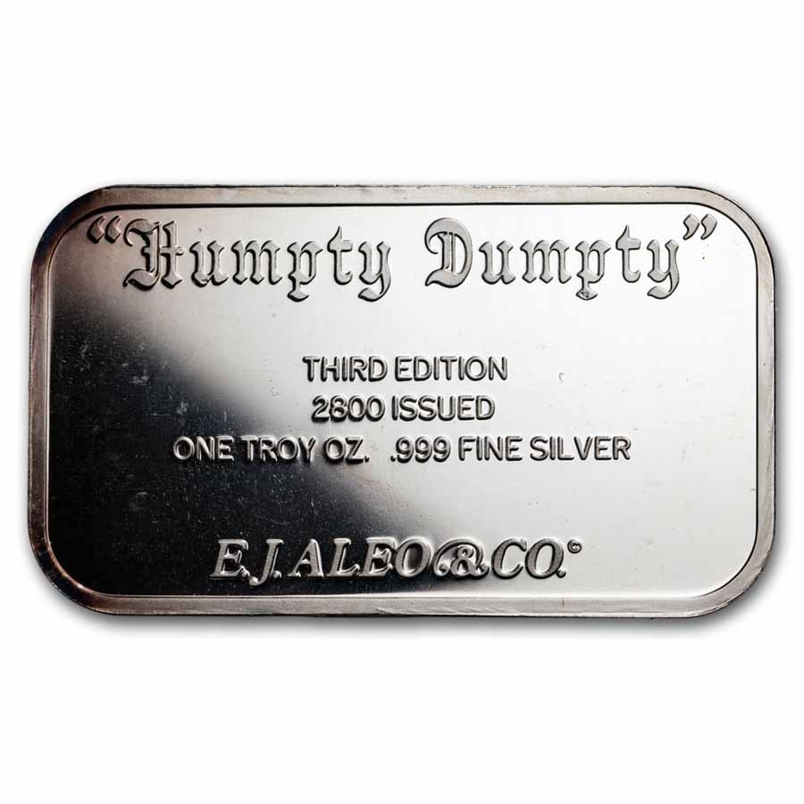 1 oz Silver Bar - Vintage Political Humpty Dumpty 3-Bar Set
