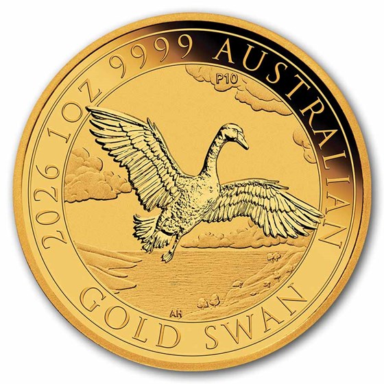 2026 AUS 1 oz Gold Swan MS-70 PCGS FS (Anniversary Swan Label)