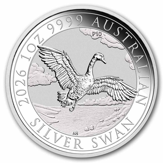 2026 AUS 1 oz Silver Swan MS-70 PCGS FS (Anniversary Swan Label)