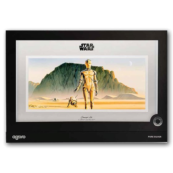 2026 Niue 1 oz Silver $2 Star Wars Art: C-3PO and R2-D2