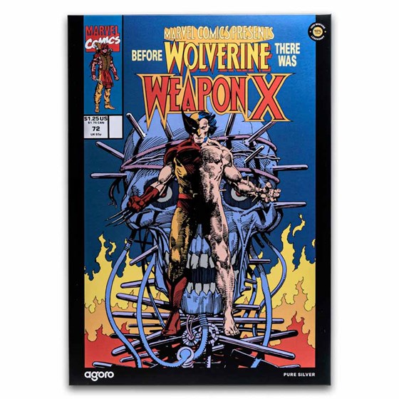 2026 Niue 1 oz Silver $2 Marvel Comics: Wolverine Weapon X #72