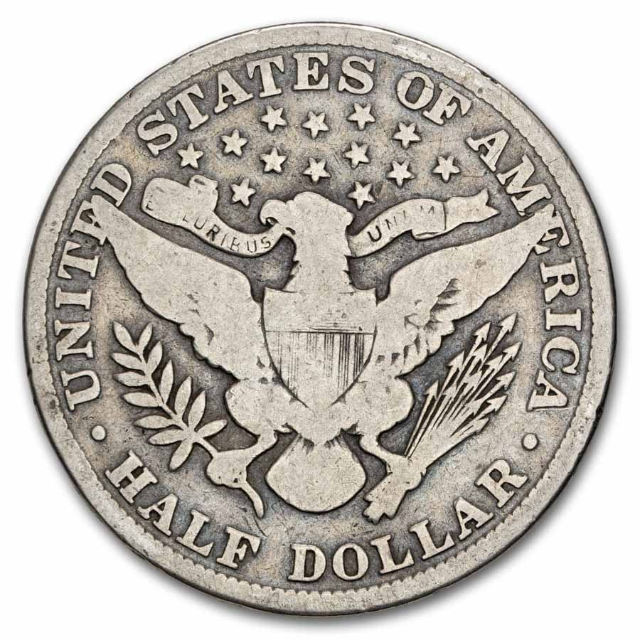 1907 Barber Half Dollar 20-Coin Roll Avg Circ