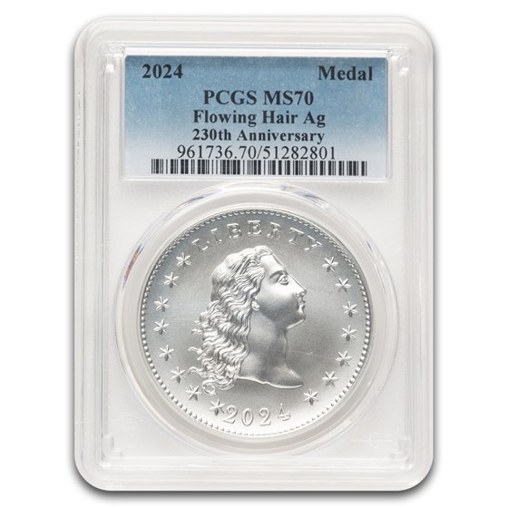 2024 Flowing Hair 230th Anniversary Silver Medal MS-70 PCGS